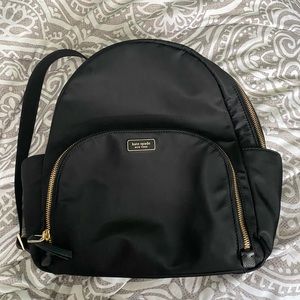 Kate Spade Large Black Nylon Backpack